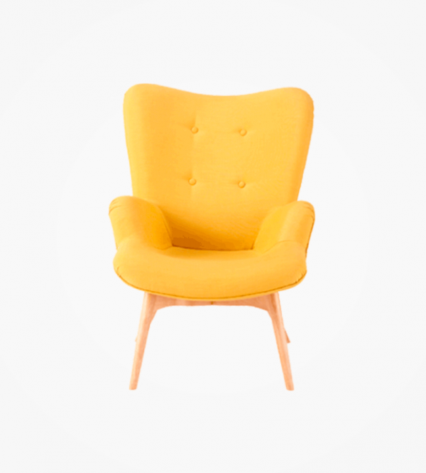 Silla retro amarilla